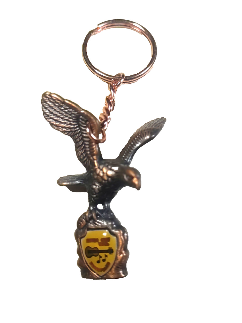 Music City USA Nashville Tennessee Eagle Brass ? Keychain Souvenir